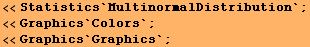 <<Statistics`MultinormalDistribution` ; <<Graphics`Colors` ; <<Graphics`Graphics` ; 