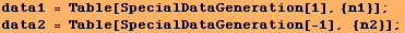 data1 = Table[SpecialDataGeneration[1], {n1}] ; data2 = Table[SpecialDataGeneration[-1], {n2}] ; 