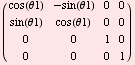 ( cos(θ1)    -sin(θ1)   0               0             )            s ...     0               1               0            0               0               0               1