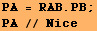 PA = RAB . PB ; PA // Nice 