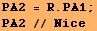 PA2 = R . PA1 ; PA2 // Nice 