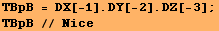 TBpB = DX[-1] . DY[-2] . DZ[-3] ; TBpB // Nice 