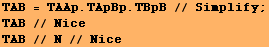 TAB = TAAp . TApBp . TBpB // Simplify ; TAB // Nice TAB // N // Nice 