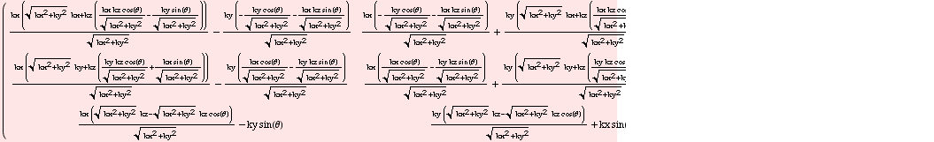 (            2     2           kx kz cos(θ)   ky sin(θ)           ky cos(	 ...                                                                      kz  + (kx  + ky ) cos(θ)