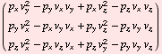 (     2                  2            )           p  v  - p  v  v  + p  v  - p ...       2           p  v  - p  v  v  + p  v  - p  v  v            z  x    x  z  x    z  y    y  y  z