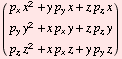 (     2                   )           p  x  + y p  x + z p  x            x     ...      x        z                2           p  z  + x p  z + y p  z            z         x        y