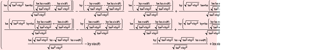 (            2     2           kx kz cos(θ)   ky sin(θ)           ky cos(	 ...                                                                      kz  + (kx  + ky ) cos(θ)