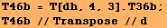 T46b = T[dh, 4, 3] . T36b ; <br />T46b //Transpose //d 