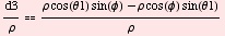 d3/ρ (ρ cos(θ1) sin(ϕ) - ρ cos(ϕ) sin(θ1))/ρ