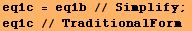 eq1c = eq1b // Simplify ;  eq1c // TraditionalForm 