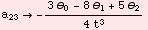 a_23 -(3 θ_0 - 8 θ_1 + 5 θ_2)/(4 t^3)