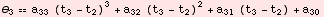 θ_3a_33 (t_3 - t_2)^3 + a_32 (t_3 - t_2)^2 + a_31 (t_3 - t_2) + a_30