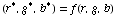 (r^*, g^*, b^*) = f(r, g, b)