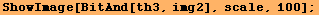 ShowImage[BitAnd[th3, img2], scale, 100] ;