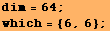 dim = 64 ; which = {6, 6} ; 